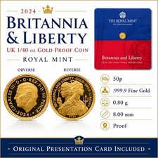 2024 Britannia and Liberty 50p Gold Proof Coin