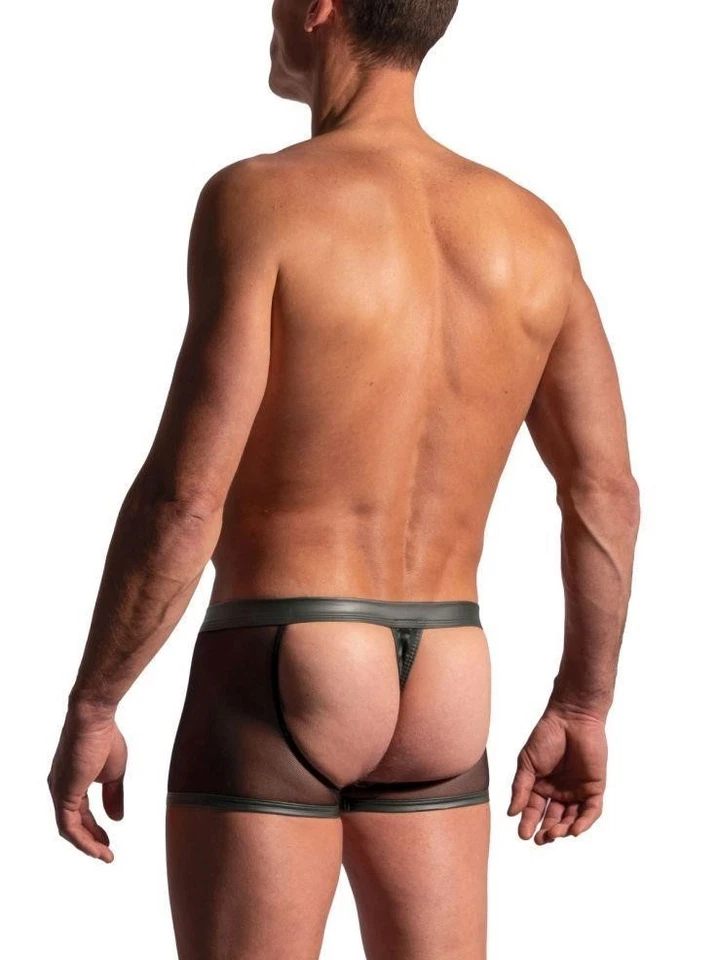 Manstore M2220 String Pants army Grün Netzt Pofrei Sexy Clubwear Herren Wäsche - Bild 2 von 3