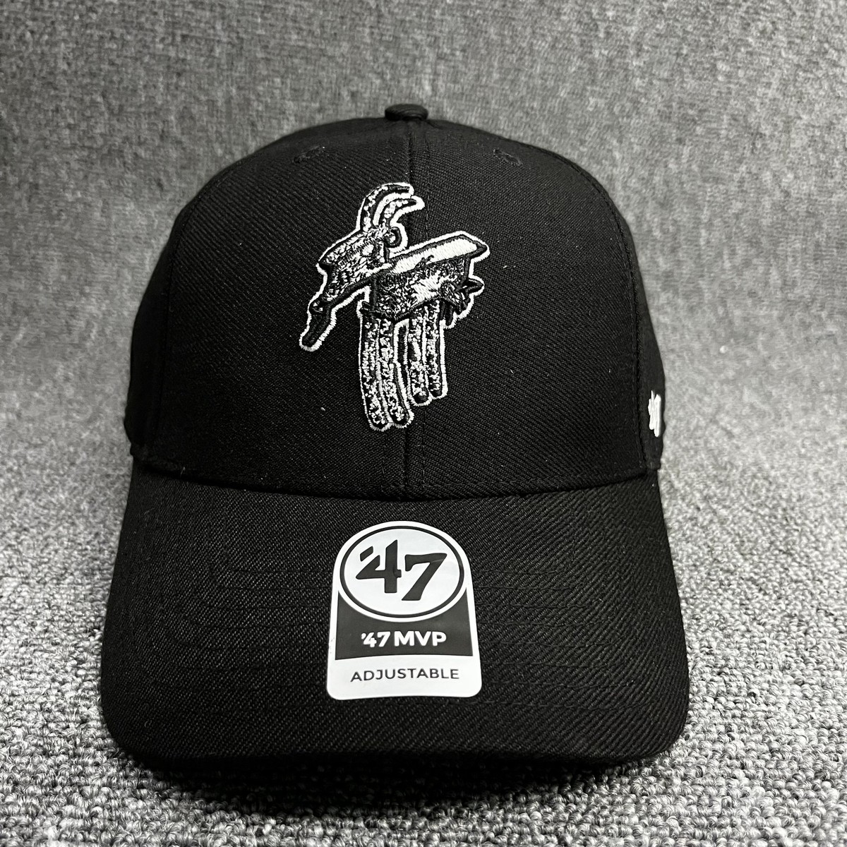 '47 Brand Kozicka Praha Prague Goat Logo MVP Adjustable Black Hat Cap New
