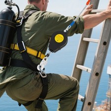 Self Retracting Lifeline Lanyard Fall Arrester Fall Protection w/Hook 7m