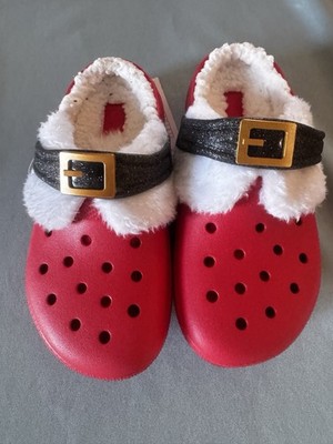 Crocs Classic Lined‎ Santa Claus Clog Mens Sz 12 Red Christmas Slip On Shoes Crocs Classic Lined Santa Clog (210993) - Varsity Red/Multi  main image 4