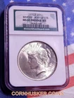 1923 BINION HOARD COLLECTION PEACE SILVER DOLLAR MS 65 ~ BRIGHT COIN 👀