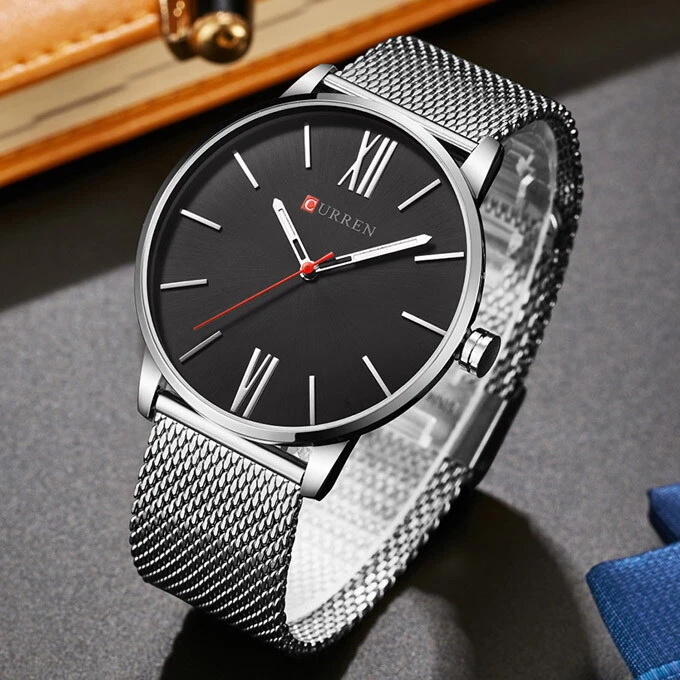 Metal strap watches for best sale mens