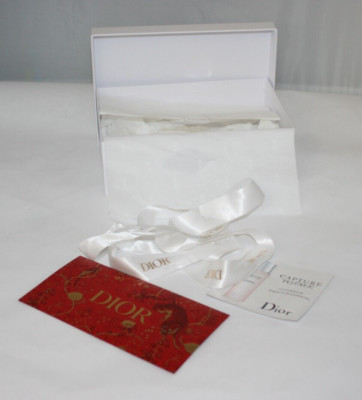 Dior Gift Box Ribbon | Red Holiday Envelope | Capture Totale Lotion Sample | NEW