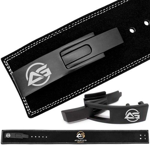 Weight Power Lifting Leather Lever Pro Belt Gym Training Powerlifting Athletics - Picture 4 of 27