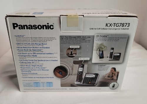Panasonic KX-TG7873 link2cell sistema di risposta telefono casa wireless NUOVA SCATOLA APERTA - Foto 8 di 13