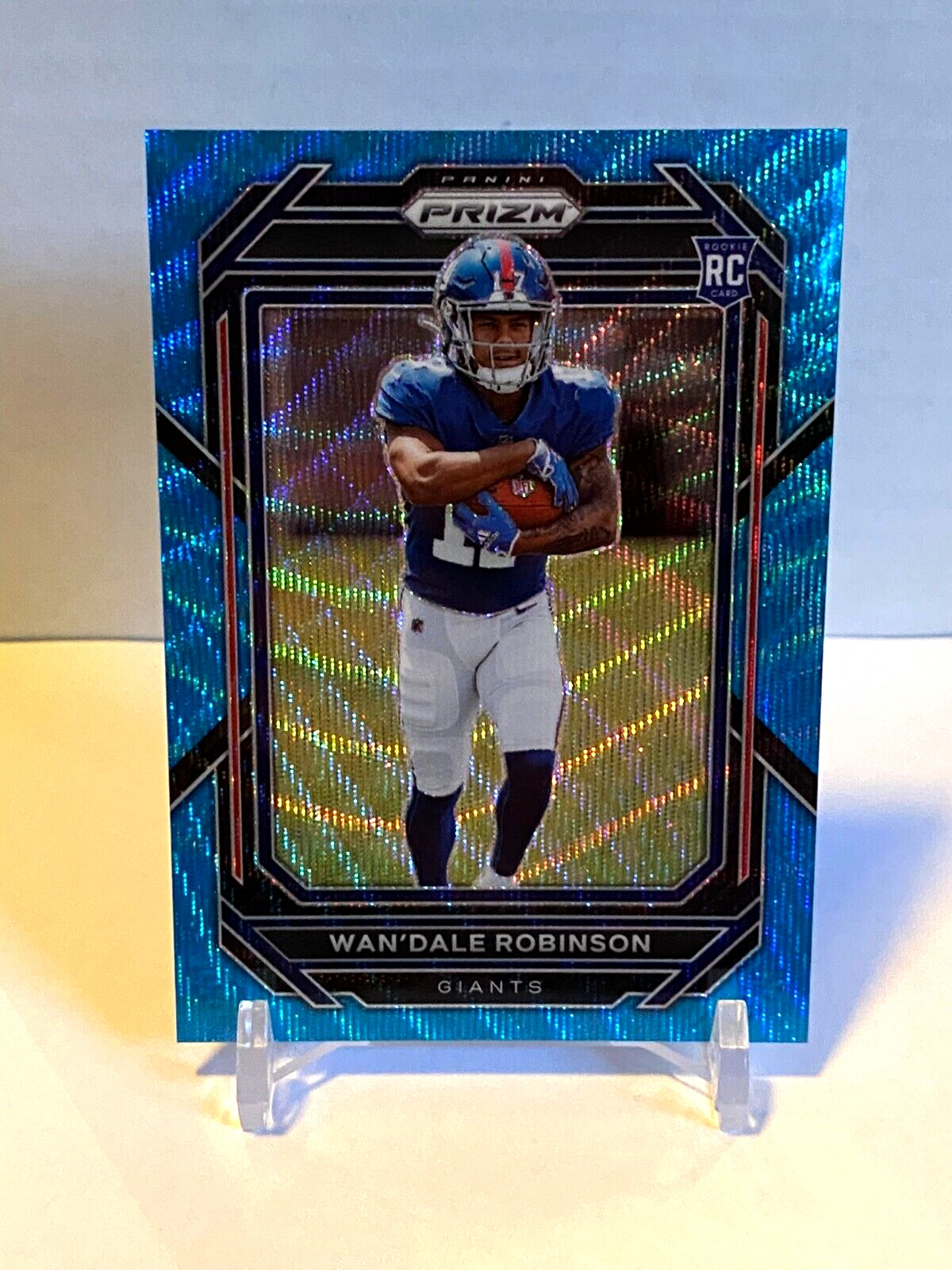 2022 Prizm WAN'DALE ROBINSON #'d /199 Blue Wave Prizm Rookie No. 315 NY Giants
