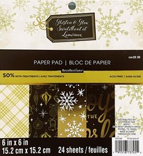 Recolletions Scrapbook Paper Pad 6 in x 6 in 24 sheets