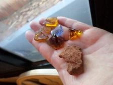 andara crystal - monatomic andara glass plus Sedona rock - 30 grams total - H16