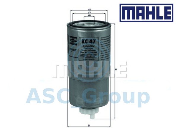 Mahle KC 47 Kraftstofffilter Schraubfilter Mit Verschraubung-image