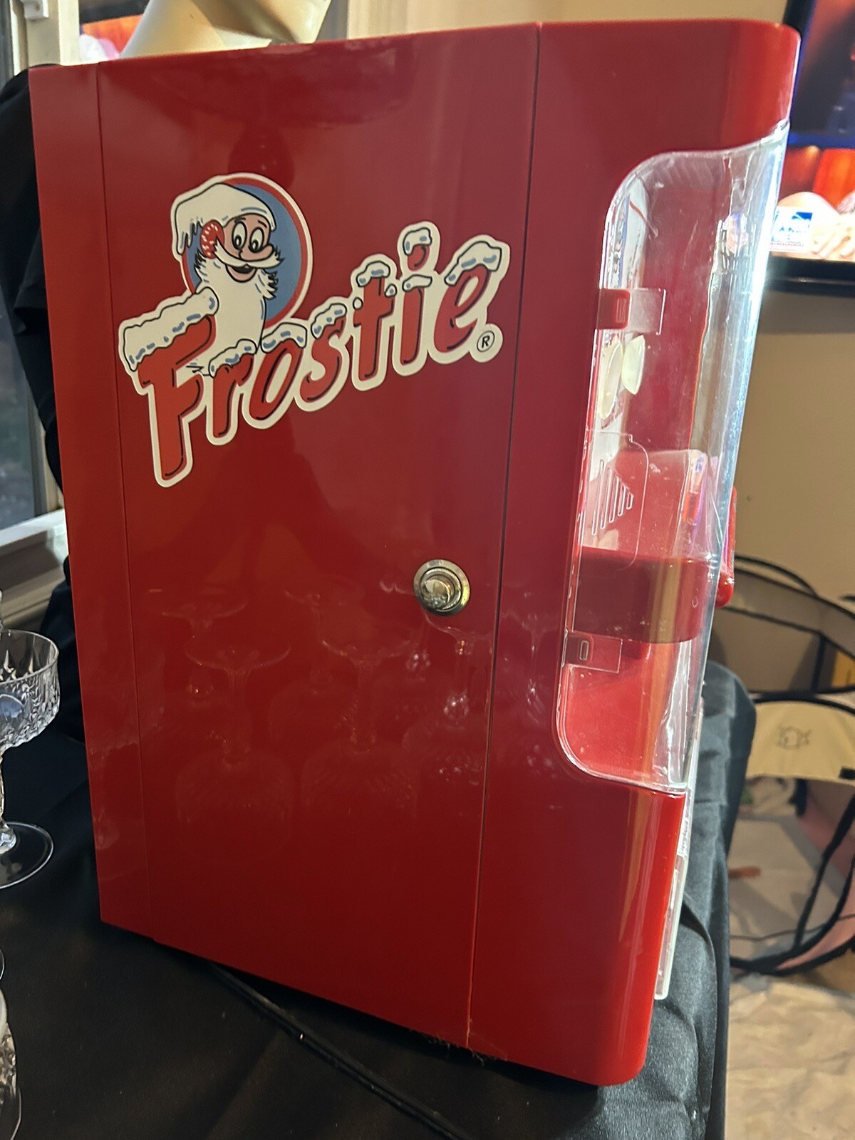 Red Frostie Table Top Soda Can Vending Machine Display RARE lighted eBay