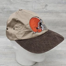 Vintage Cleveland Browns Hat Cap Strap Back Corduroy Bill Team NFL KMG Pro Model