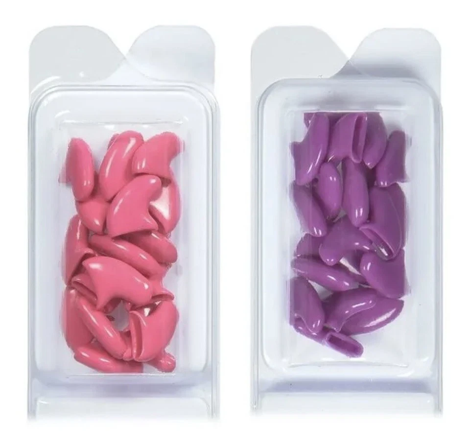 400 gorras para gatitos lindas tapas para uñas para gatos púrpura caliente y rosa caliente X-pequeñas menores de 5# Foto 4 de 4