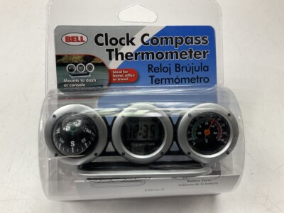 Bell 29015-8 Combo Clock, Compass And Thermometer