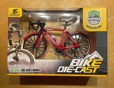 Superior Mountain Bike 1:10 Scale Die-Cast Model Sim Series Red and Black - NIB