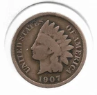 1907 Rare 100 Year Old Indian Head Penny Liberty Cent US Collection Coin LOT #4