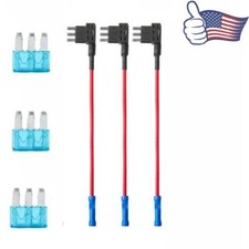 3 x Micro3 Blade ATL Fuse Adapter tap DUal Circuit Adapter Holder 12v Micro III