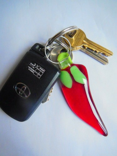 chillis in glass to hang in kitchen etc. 24 chillis beautiful gift keyrings too. - Picture 24 of 26