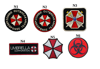 Zombie Outbreak Resident Evil Regenschirm Halloween bestickt Bügelbild Aufnäher Patch