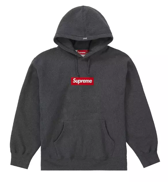 Box Logo Hooded Sweatshirt Charcoal S-