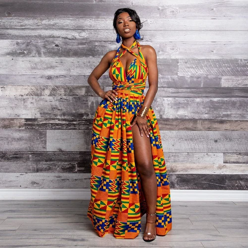 Afrikanische Dashiki Damen-Maxikleider - Bild 6 von 15