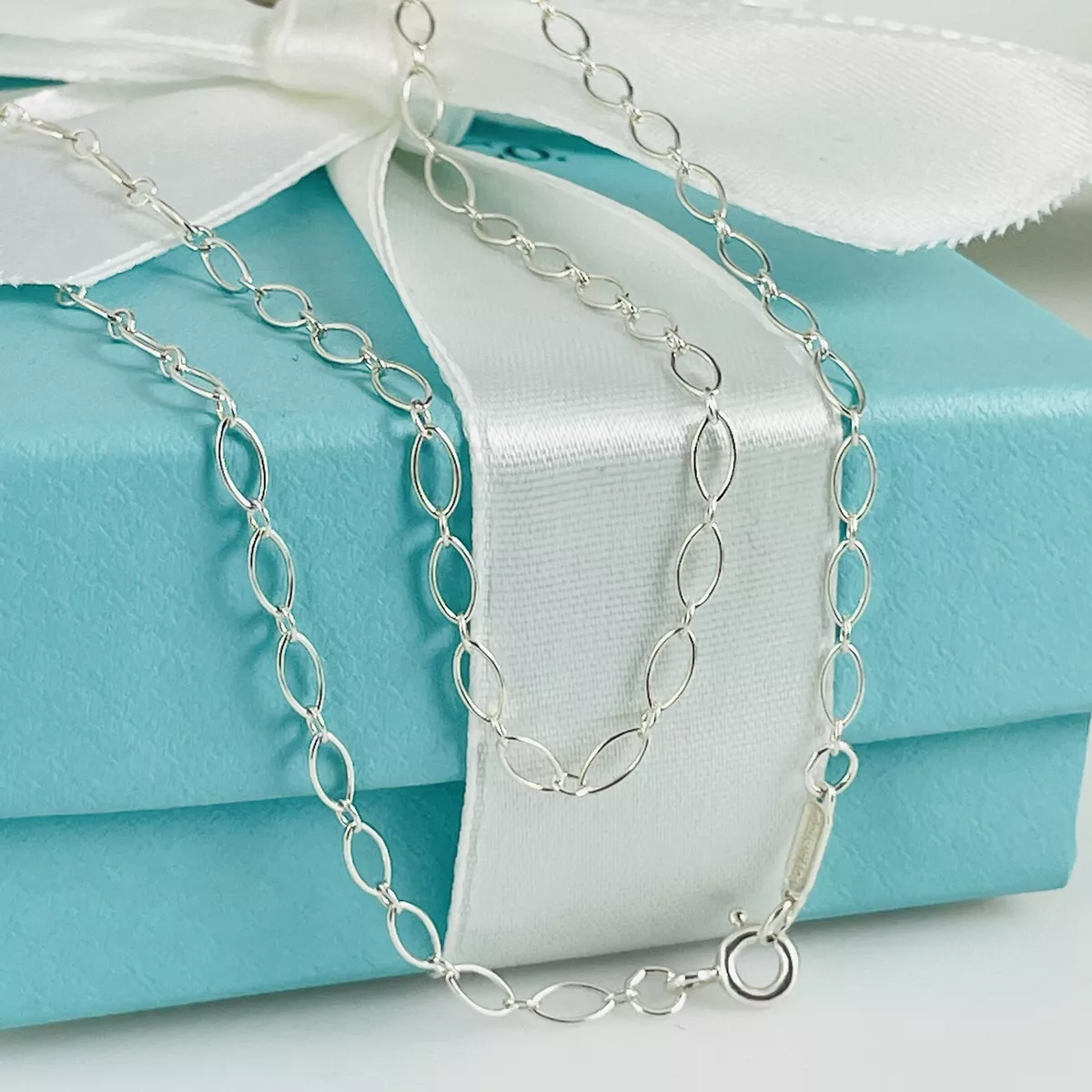 Tiffany oval link necklace clearance