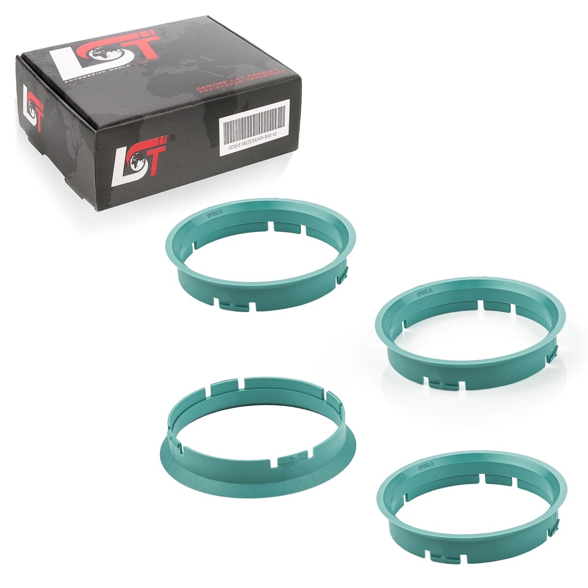 4x Distance Rings Turquoise Centering Alloy Wheels Ø 70,0 MM - 66,6 for Daihatsu