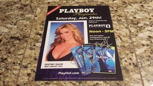 Destiny Davis Signed Photo + Cards +Poster Playboy The Mansion Xbox Playstation