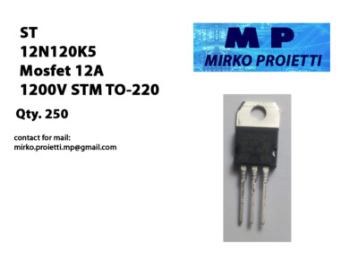 12N120K5 MOSFET 12A 1200V STM TO220 - 1 Pcs (SC-1)