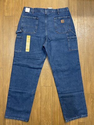 Carhartt Logger Double Knee Double Front Denim Jeans Pants Men's 40x34