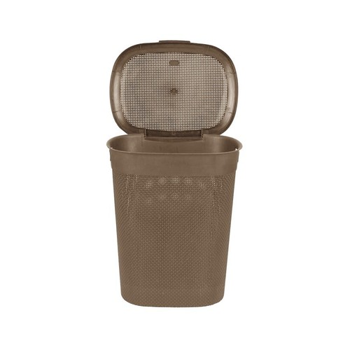 45L Plastic Laundry Basket with Lid Washing Clothes Storage Hamper Bin Organizer - Picture 35 of 42