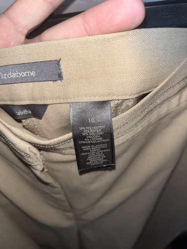 Liz Claiborne Women’s Tan/Khaki Tabitha Dress Pants Size 16 0209 - 第 4/8 張圖片