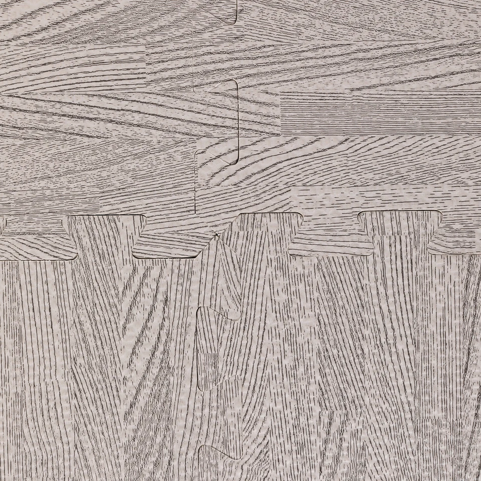 25 PIEZAS Azulejos de espuma impresos gruesos Azulejos de ejercicio Alfombra Azulejos de madera Grano Azulejos para pisos Foto 3 de 4