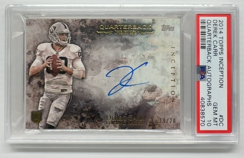 Derek Carr Topps Inception Quarterback Autographs #DC Base