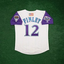 Steve Finley 2001 Arizona Diamondbacks Men's Alt Ivory World Series Jersey