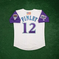 Steve Finley 2001 Arizona Diamondbacks Men's Alt Ivory World Series Jersey