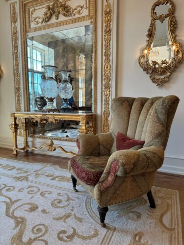 Pair of Oversized English Inspired Armchairs - Picture 6 of 7