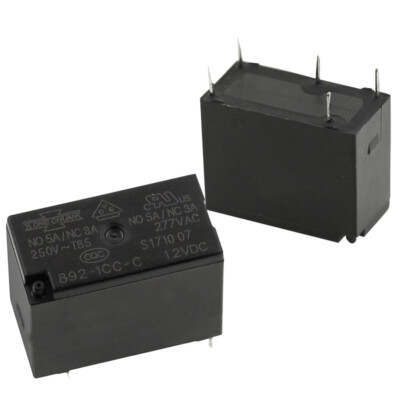 5 PCS NEW IN BOX Song Chuan 891P-1A-C 12VDC Electromagnetic Relay - Foto 9