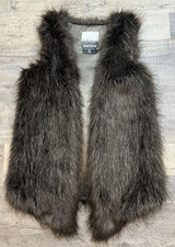 Kenzie Women Vest Brown Faux Fur Fairycore Whimsigoth Size Small