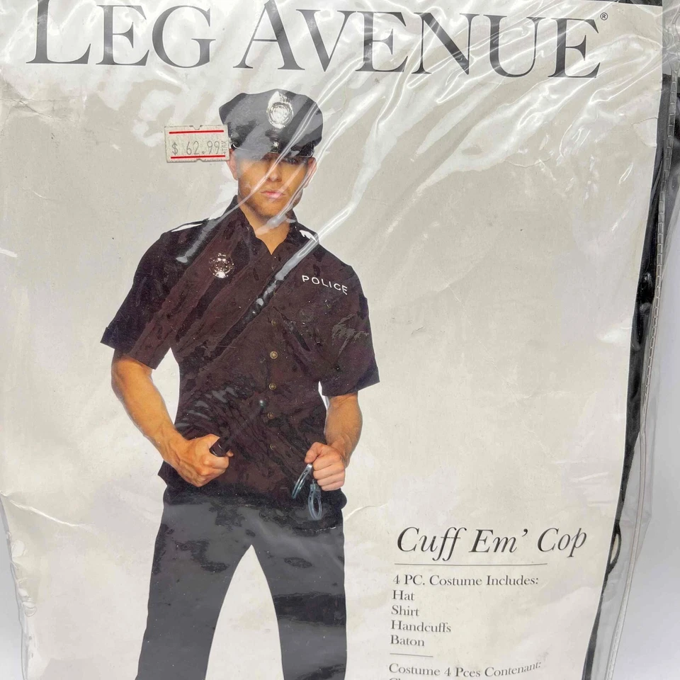 New Leg Avenue Mens Cuff Em Cop Costume - Size XL - Image 2 of 4