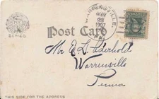 Pennsylvania Warrensville 1907 doane 3/2  1842-1966  PC.