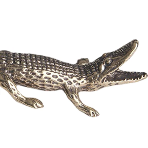 2X Mini Crocodile Figurine Miniature Mini Alligator Statue Animal Ornament Craft - Picture 3 of 6