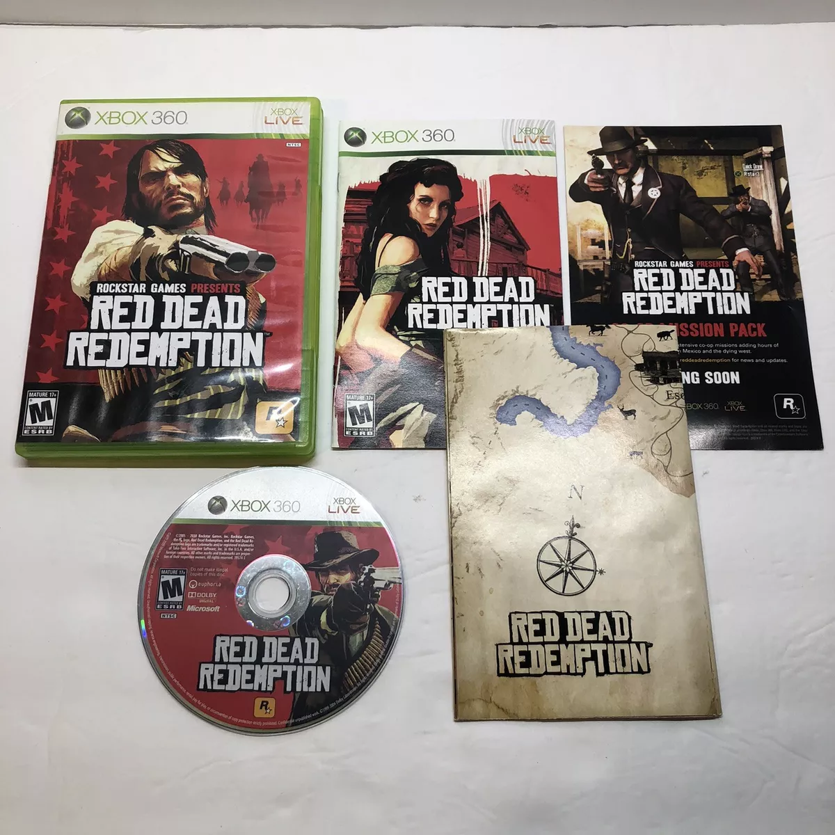 Red Dead Redemption (Microsoft Xbox 360, 2010) Tested Complete Includes Map  710425398216