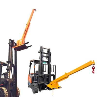 4400LB/ 2T Mobile Crane Lifting Hoist Jib Boom Forklift Telescopic Loader 63-98''