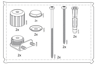 IKEA Mounting Screws ( 150689 150688 10005905 126916 147968 158469