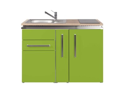 Stengel Miniküche Designline MD 120 A Grün mit Kühlschrank