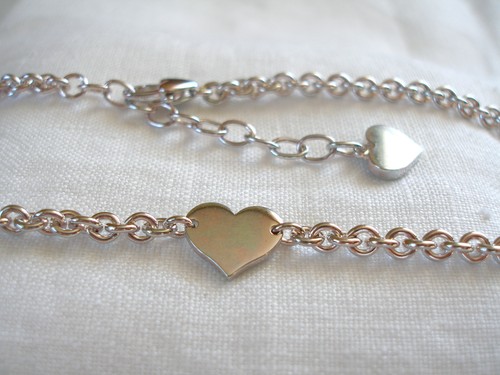 Krementz- Sterling Silver "Heart" Rolo Link Necklace - Picture 2 of 6