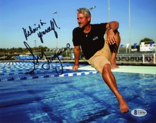 GREG LOUGANIS SIGNED AUTOGRAPHED 8x10 PHOTO OLYMPIC DIVING LEGEND BECKETT BAS