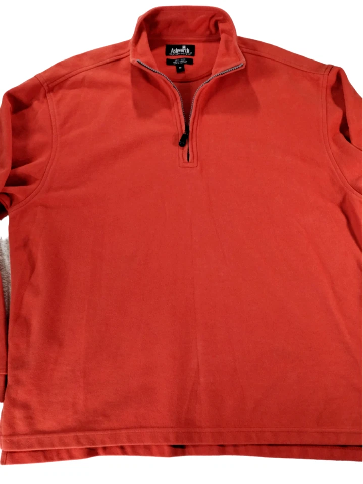Pullover para hombre Ashworth Golf Dry Tech polar 1/4 cremallera naranja talla mediana (grande) Foto 2 de 4