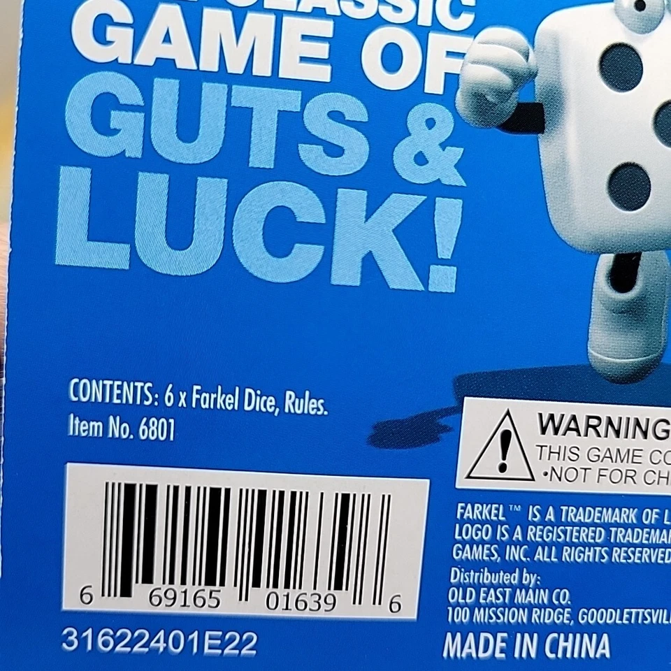 Classic Farkle Farkel Dice Game 6 Dice NEW  - Image 4 of 4